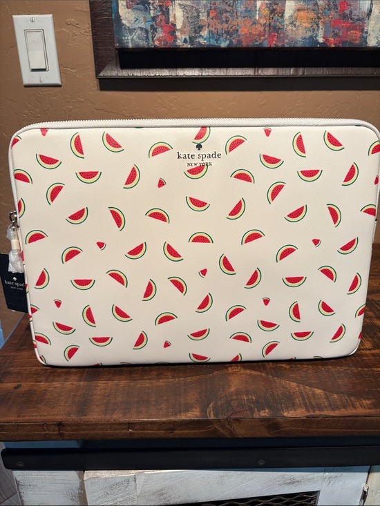 kate spade Handbags - kate spade NWT  Cream Watermelon Print Leather Laptop Case MSRP $110 I